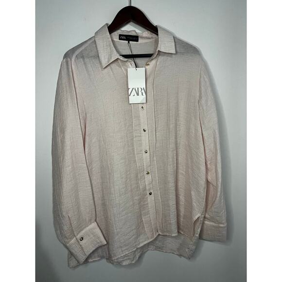 Zara Women's Button Down Blouse NWT - Picture 6 of 7